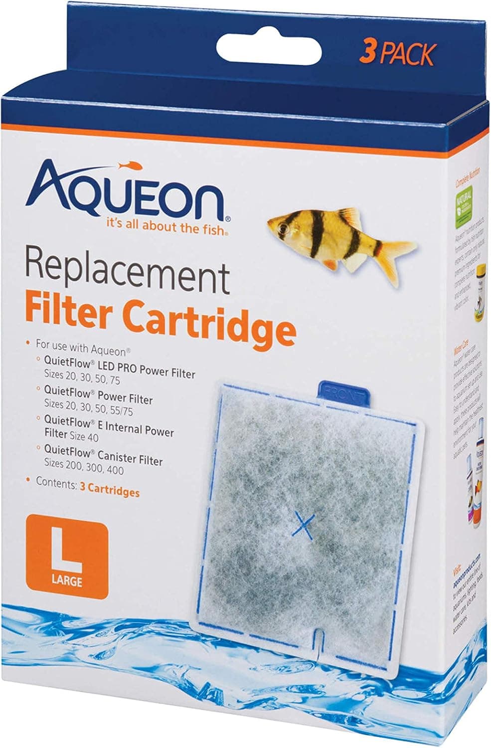 Aqueon Replacement Cartridges, Large, 3-pack